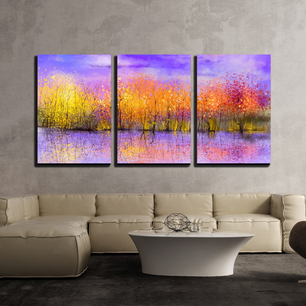 wall26 - 3 Piece Canvas Wall Art - Oil Painting Landscape