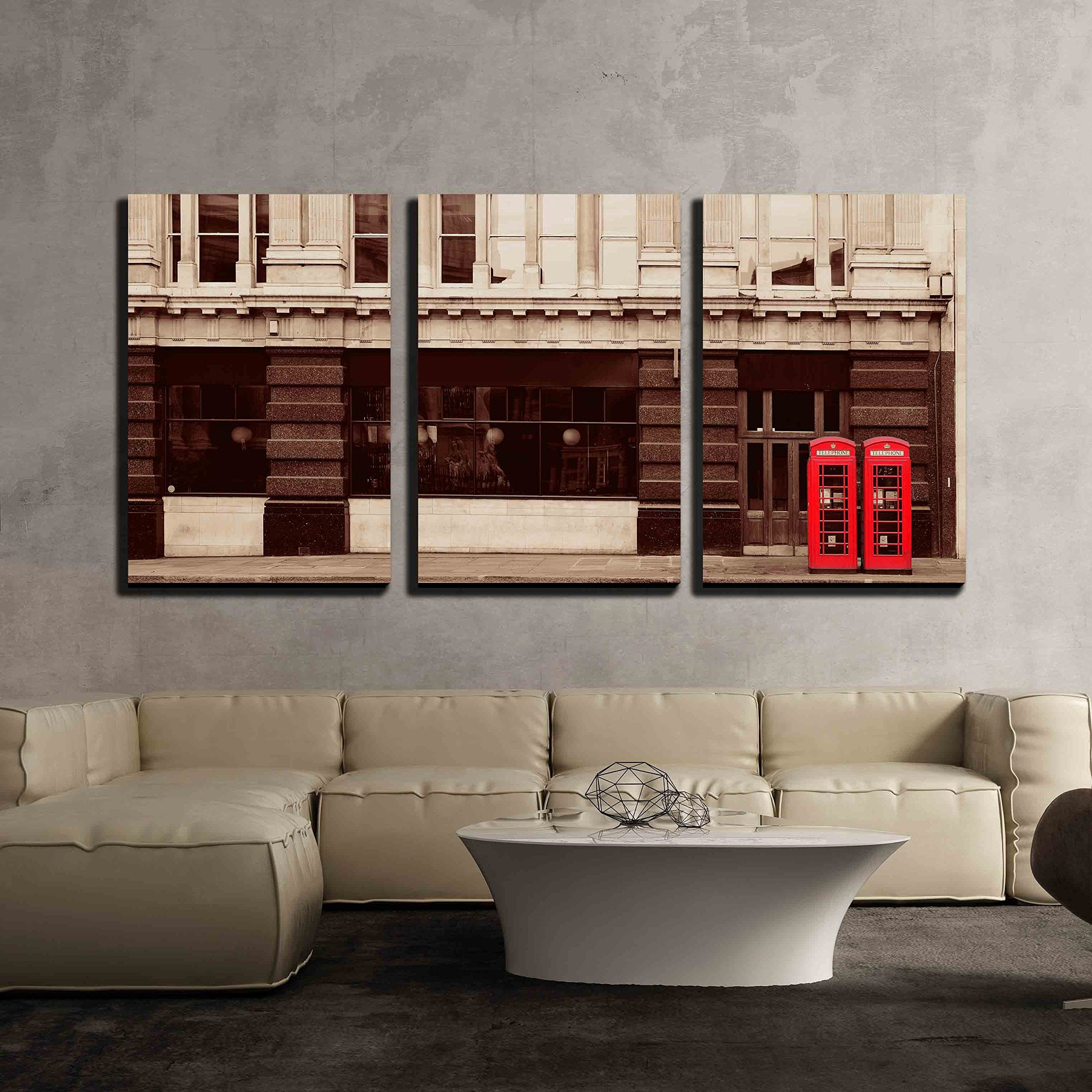 Telephone Booth Tim Spa Mail Wall26 Piece Canvas Wall Art Red