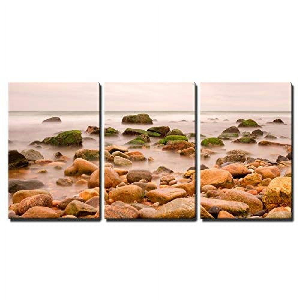 wall26 - 3 Piece Canvas Wall Art - Rocky Shore - Modern Home Art ...