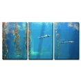 thumbnail image 1 of wall26-3 Piece Canvas Wall Art - Small Shark in The Ocean with Amazing Light Ray - Modern Home Art Stretched and Framed Ready to Hang - 24"x36"x3 Panels, 1 of 4