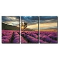 thumbnail image 1 of wall26 - 3 Piece Canvas Wall Art - Stunning Landscape with Lavender Field at Sunrise - Modern Home Art Stretched and Framed Ready to Hang - 16"x24"x3 Panels, 1 of 3