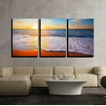 thumbnail image 1 of wall26 - 3 Piece Canvas Wall Art - Sunset and sea - Modern Home Art Stretched and Framed Ready to Hang - 24"x36"x3 Panels, 1 of 4