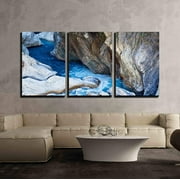 wall26 - 3 Piece Canvas Wall Art - Taiwan Taroko National Park Beautiful Scenery - Modern Home Art Stretched and Framed Ready to Hang - 24"x36"x3 Panels