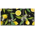 thumbnail image 1 of wall26 - 3 Piece Canvas Wall Art - Vector - Seamless Pattern. Lemon Fruits Background. Floral Pattern - Modern Home Art Stretched and Framed Ready to Hang - 24"x36"x3 Panels, 1 of 5