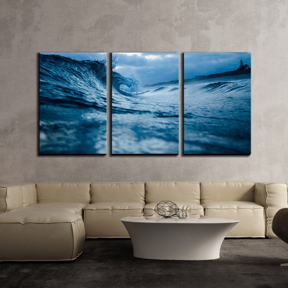 wall26 - 3 Piece Canvas Wall Art - Waves on The Sea - Modern Home Art ...