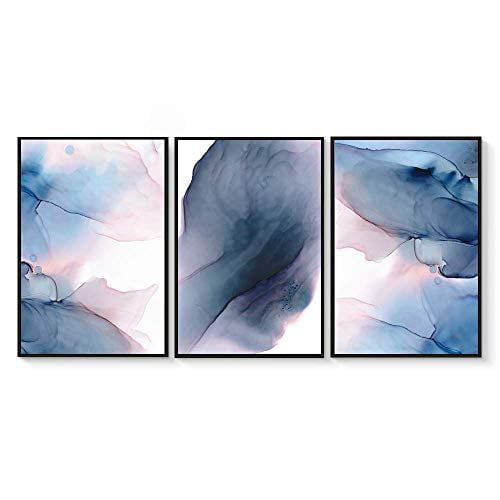 wall26 3 Piece Floating Framed Canvas Wall Art for Living Room, Bedroom Abstract Canvas Prints for Home Decoration Ready to Hang