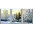 thumbnail image 1 of wall26 - 3 Piece Framed Canvas Wall Art - Beautiful Winter Landscape - Modern Home Art Stretched and Framed Ready to Hang - 16"x24"x3 WHITE, 1 of 5