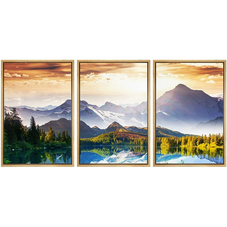wall26 - 3 Piece Framed Canvas Wall Art - Fantastic Sunny Day is