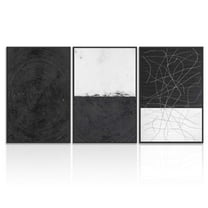 wall26 3 Piece Framed Canvas Wall Art for Living Room, Bedroom Buildings Theme Canvas Prints for Home Decoration Ready to Hang - 24"x36"x3 Panels