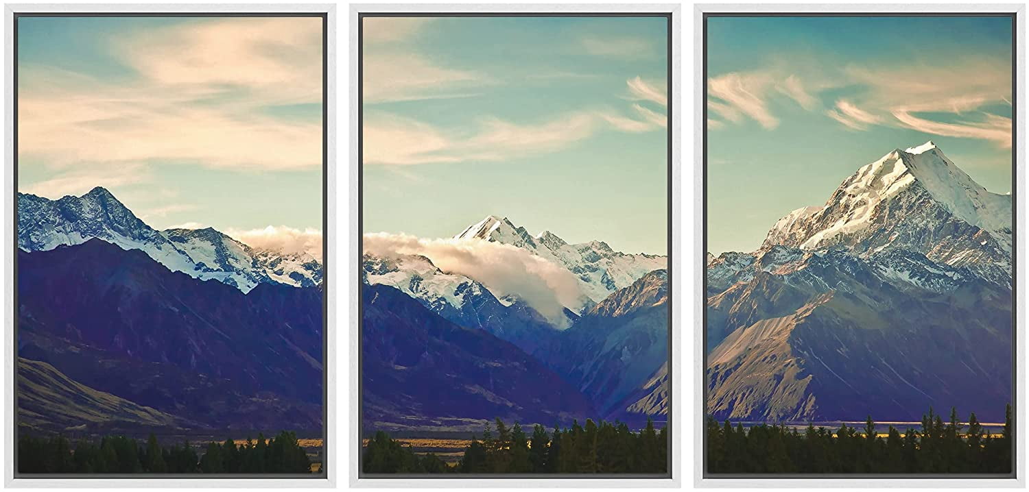 wall26 - 3 Piece Framed Canvas Wall Art - New Zealand Scenic