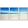 thumbnail image 1 of wall26 3 Piece Framed Canvas Wall Art - Seychelles Beach - Modern Home Art Stretched and Framed Ready to Hang - 24"x36"x3 White, 1 of 5