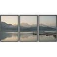 thumbnail image 1 of wall26 - 3 Piece Framed Canvas Wall Art - Taiwan Landmark Sun Moon Lake Beautiful Scenery - Modern Home Art Stretched and Framed Ready to Hang - 24"x36"x3 BLACK, 1 of 5