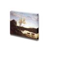 thumbnail image 1 of wall26 - A Pond with Three Cows and A Crescent Moon by Jean-Baptiste-Camille Corot - Canvas Print Wall Art Famous Painting Reproduction - 12" x 18", 1 of 5
