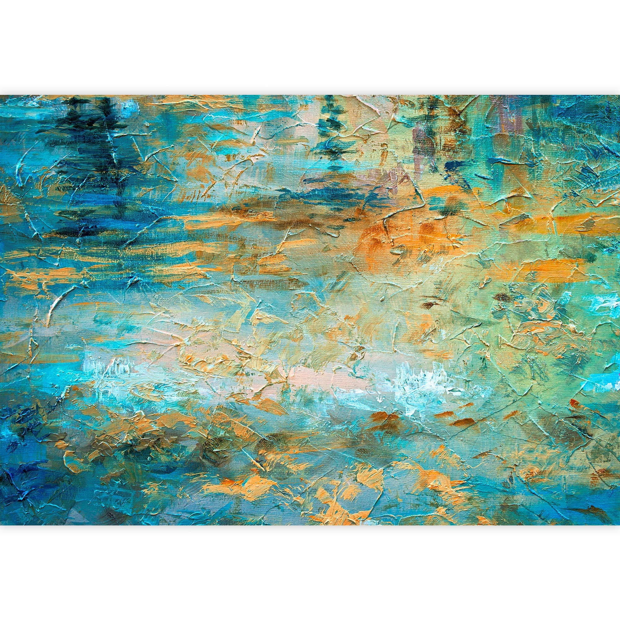 wall26 - Abstract Oil Paint Texture on Canvas - Removable Wall Mural | Self-Adhesive Large Wallpaper - 66x96 inches