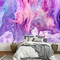 thumbnail image 1 of wall26 - Abstract Purple Paint Background. Acrylic Texture with Marble Pattern - Removable Wall Mural | Self-Adhesive Large Wallpaper - 100x144 inches, 1 of 6