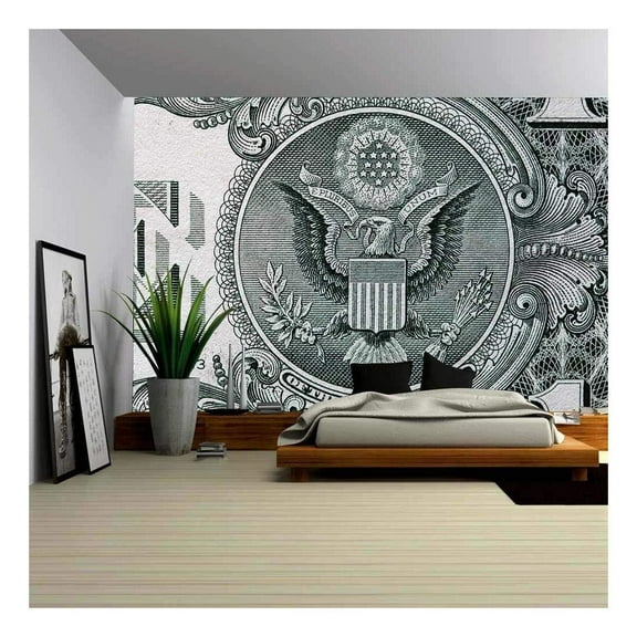 wall26 - American Dollar Bill - Removable Wall Mural | Self-Adhesive Large Wallpaper - 66x96 inches
