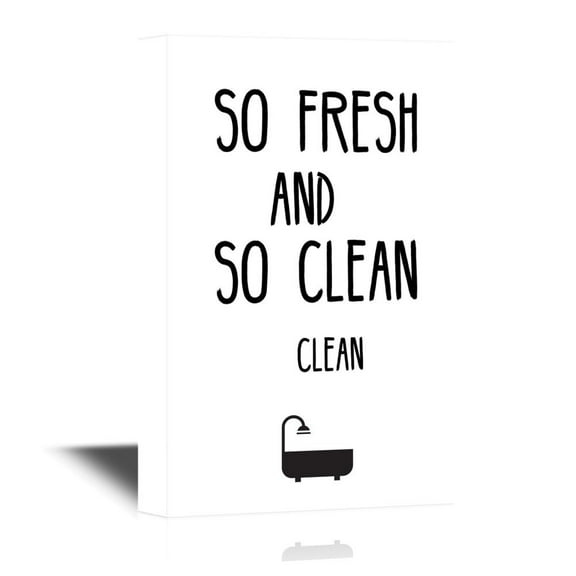 wall26 - Bathroom Canvas Wall Art - So Fresh and So Clean Clean - Gallery Wrap Modern Home Art | Ready to Hang - 32x48 inches