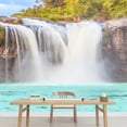 thumbnail image 1 of wall26 - Beautiful Forest Waterfall - Removable Wall Mural | Self-Adhesive Large Wallpaper - 66x96 inches, 1 of 6