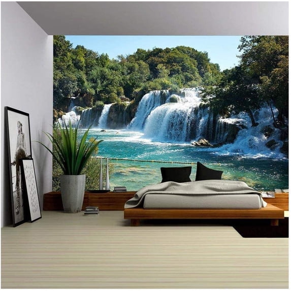 wall26 - Beautiful Image of a Passing Storm in New Mexico - Removable Wall Mural | Self-Adhesive Large Wallpaper - 100x144 inches