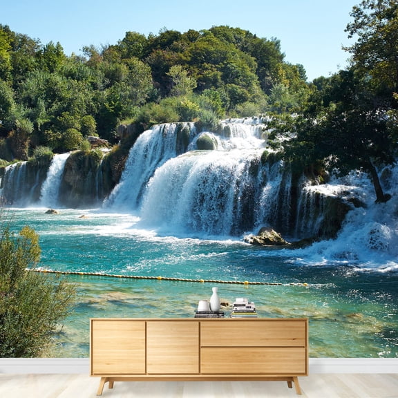 wall26 - Beautiful Image of a Passing Storm in New Mexico - Removable Wall Mural | Self-Adhesive Large Wallpaper - 66x96 inches