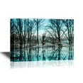 thumbnail image 1 of wall26 - Beautiful Nature Landscape/Scenery Canvas Wall Art - Mist on The Water in De Bourgoyen Nature Reserve - Gallery Wrap Modern Home Art | Ready to Hang - 16x24 inches, 1 of 3