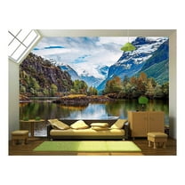 wall26 - Beautiful Nature Norway Natural Landscape. - Removable Wall Mural | Self-Adhesive Large Wallpaper - 100x144 inches
