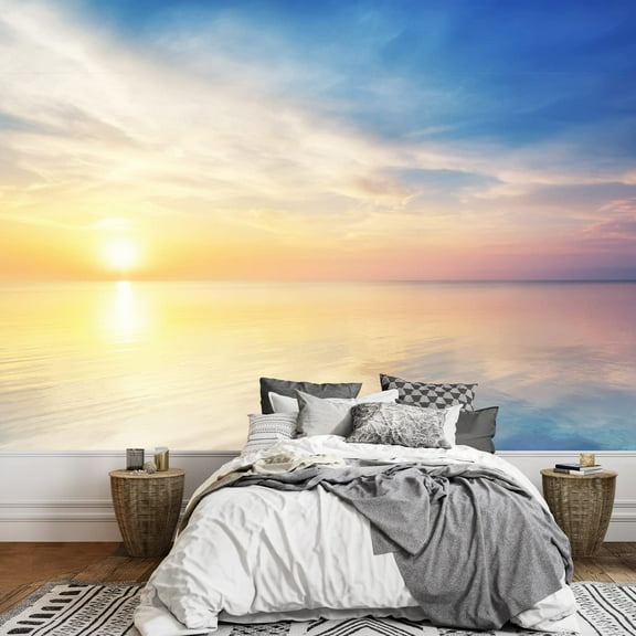 wall26 - Beautiful Seascape Composition of Nature - Removable Wall Mural | Self-Adhesive Large Wallpaper - 100x144 inches