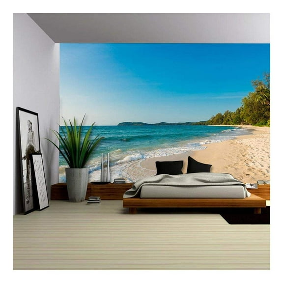 wall26 - Beautiful Tropical Beach Landscape at KOH Kood Island,Thailand - Removable Wall Mural | Self-Adhesive Large Wallpaper - 66x96 inches