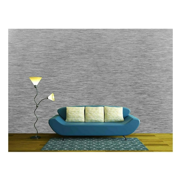wall26 - Brushed Metal Texture Background - Removable Wall Mural | Self-Adhesive Large Wallpaper - 100x144 inches