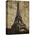 thumbnail image 1 of wall26 Canvas Print Wall Art Antique Wood Panel Eiffel Tower Paris Architecture &amp; Maps Landmarks Digital Art Modern Art Decorative Scenic Urban Bohemian for Living Room, Bedroom, Office - 16&quot, 1 of 5