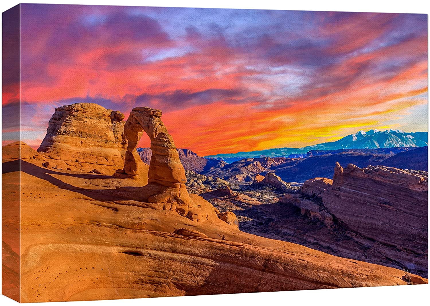 wall26 Canvas Print Wall Art Arizona Southwest Canyon Pastel Sunset ...