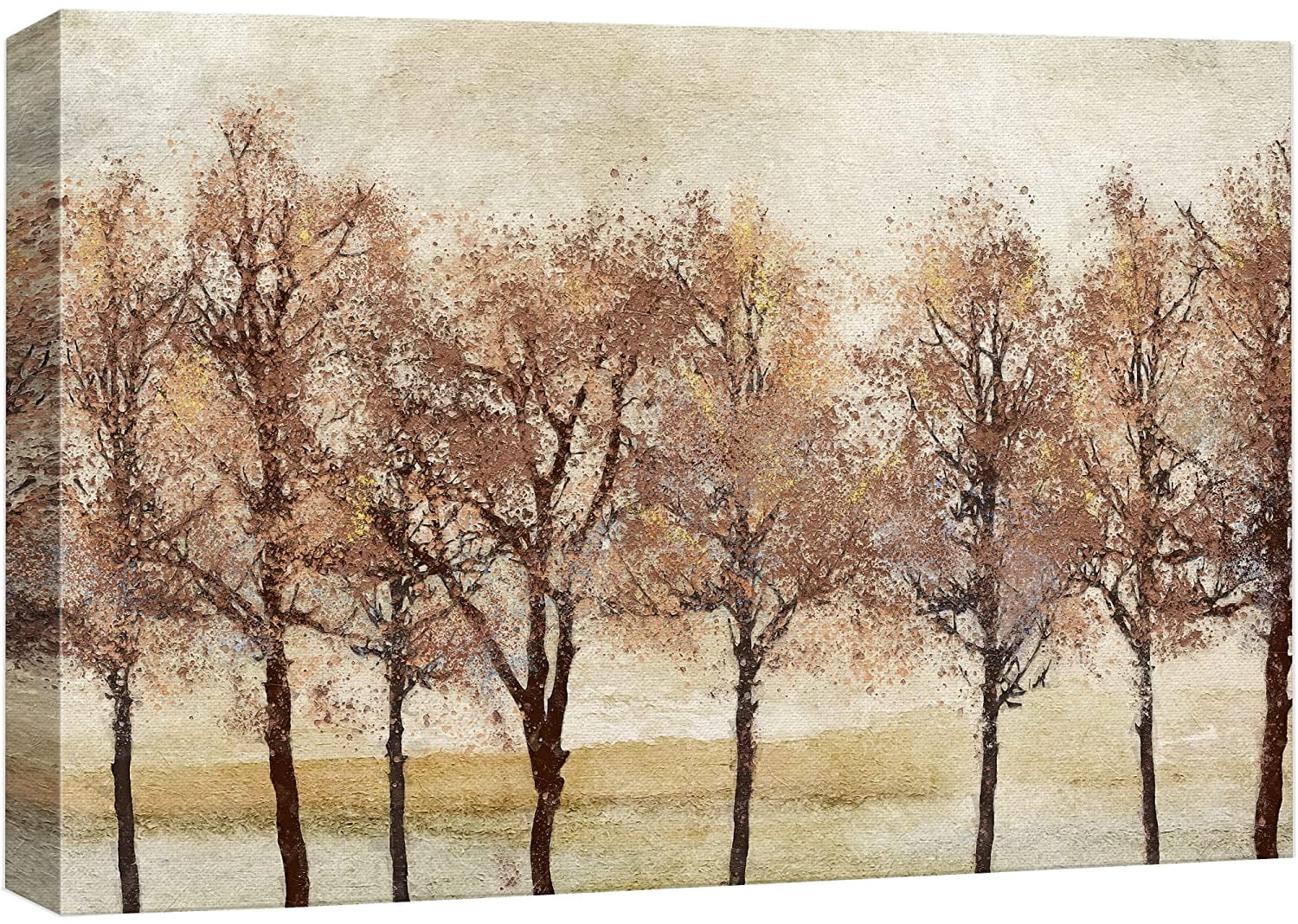 wall26 Canvas Print Wall Art Autumn Fall Orange Leaf Forest Farm Tree ...
