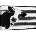 thumbnail image 1 of wall26 Canvas Print Wall Art Black &amp; White Cow on Striped Paint Background Animals Wildlife Digital Art Realism Rustic Scenic Nature Photography Colorful for Living Room, Bedroom, Office - 24&quo, 1 of 5