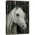 thumbnail image 1 of wall26 Canvas Print Wall Art Black &amp; White Horse Portrait on Wood Panels Animals Wildlife Digital Art Realism Rustic Scenic Nature Photography Colorful for Living Room, Bedroom, Office - 32", 1 of 5