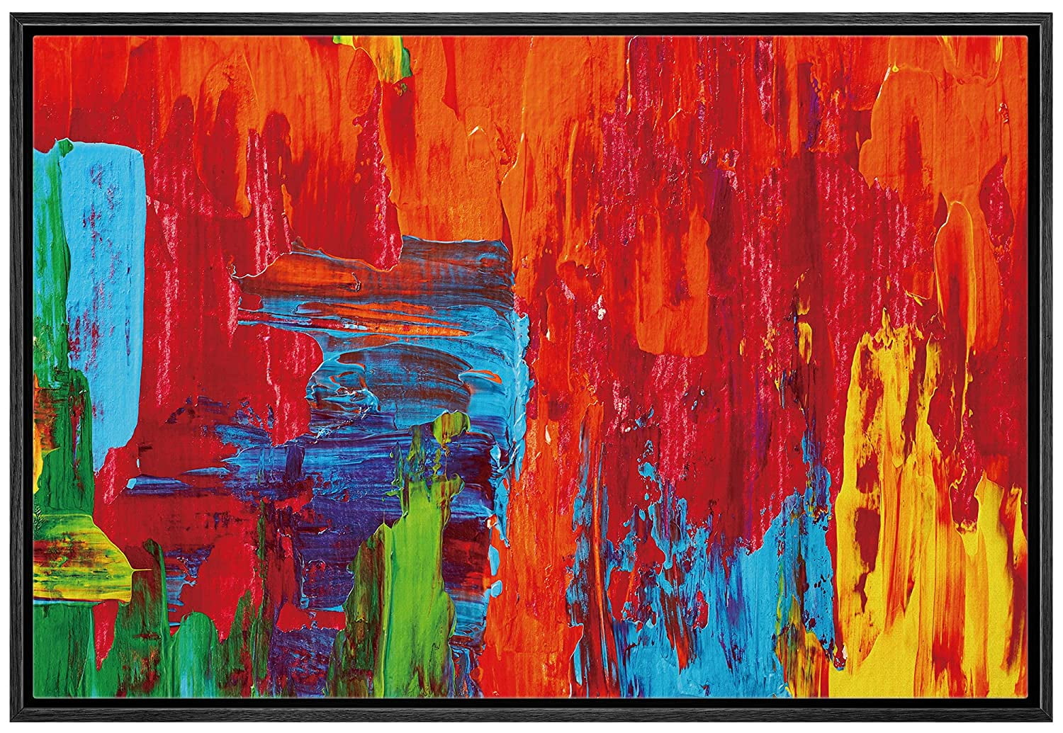 wall26 Canvas Print Wall Art Bright Red, Orange, Yellow, Blue and Green ...