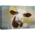 thumbnail image 1 of wall26 Canvas Print Wall Art Brown &amp; White Cow Portrait on Color Blocks Animals Wildlife Digital Art Realism Rustic Scenic Nature Photography Colorful for Living Room, Bedroom, Office - 16"x, 1 of 5