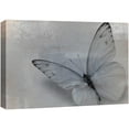thumbnail image 1 of wall26 Canvas Print Wall Art Butterfly on Gray &amp; Blue Faded Color Blocks Insects Animals Digital Art Modern Art Chic Portrait Colorful Multicolor Dark for Living Room, Bedroom, Office - 32"x, 1 of 5