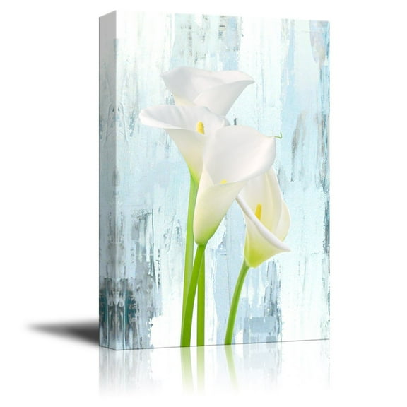 wall26 Canvas Print Wall Art - Calla on Retro Style Background - Gallery Wrap Modern Home Art | Ready to Hang - 12x18 inches