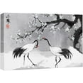 thumbnail image 1 of wall26 Canvas Print Wall Art Chinese Ink Winter Cranes and Cherry Blossoms Nature Wilderness Illustrations Modern Rustic Scenic Multicolor Colorful for Living Room, Bedroom, Office - 16"x24&quot, 1 of 5