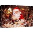 thumbnail image 1 of wall26 Canvas Print Wall Art Christmas Santa Claus Writing List Celebrations & Holidays Decorative Illustrations Modern Art Scenic Multicolor Warm for Living Room, Bedroom, Office - 24"x36", 1 of 5