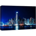 thumbnail image 1 of wall26 Canvas Print Wall Art City Lights Night Panama Canal Architecture Cityscape Photography Realism Rustic Scenic Landscape Modern Relax/Calm Colorful for Living Room, Bedroom, Office - 24"x3, 1 of 5