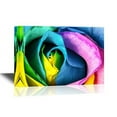 thumbnail image 1 of wall26 Canvas Print Wall Art Close Up Detail of Rainbow Rose Petals Floral Botanical Photography Modern Art Chic Scenic Colorful Nature Wilderness for Living Room, Bedroom, Office - 16"x24", 1 of 4