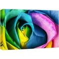 thumbnail image 1 of wall26 Canvas Print Wall Art Close Up Detail of Rainbow Rose Petals Floral Botanical Photography Modern Art Chic Scenic Colorful Nature Wilderness for Living Room, Bedroom, Office - 24"x36", 1 of 5