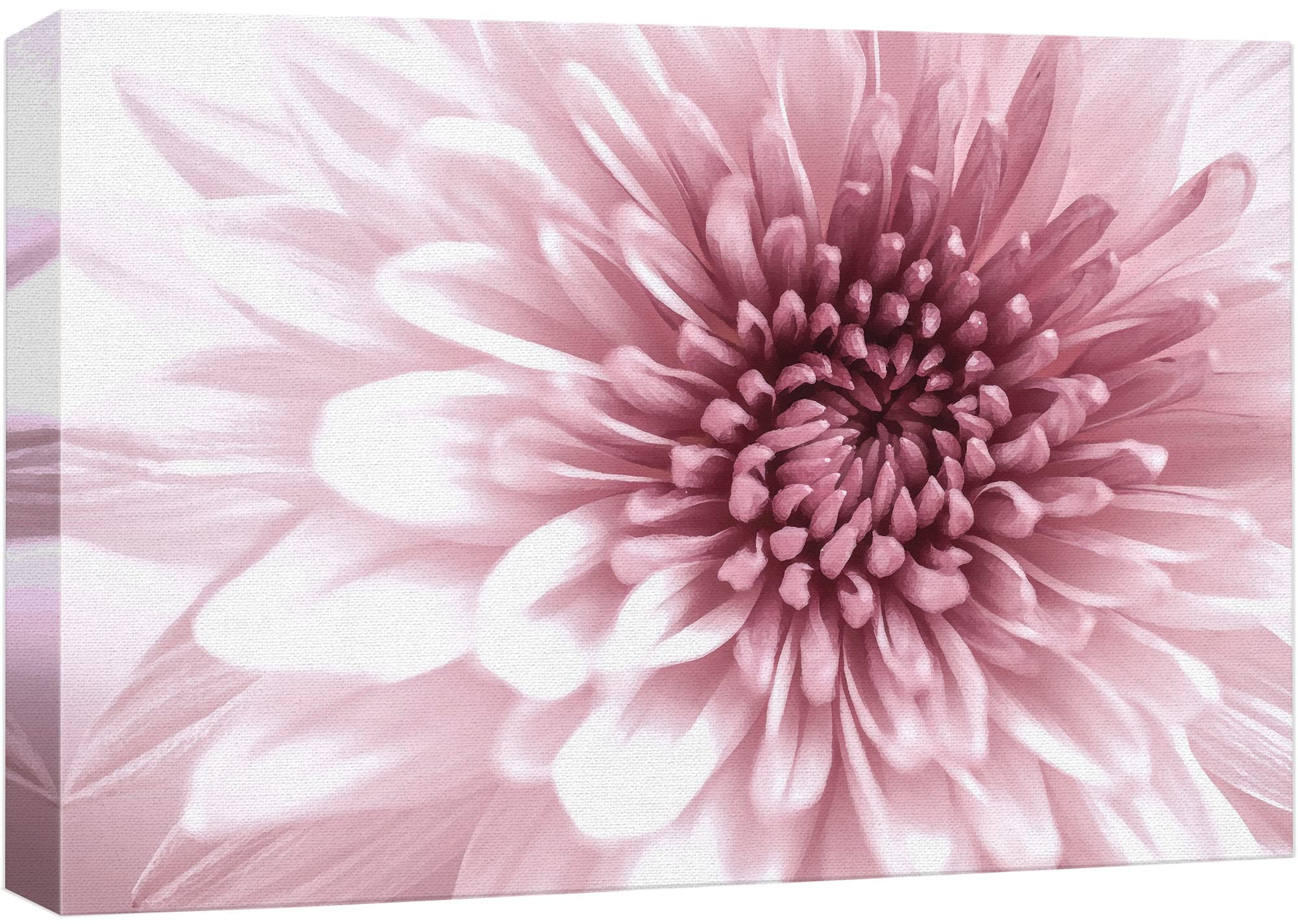 Pink Chrysanthemum Floral Canvas Print Wall Art 24" x 36"