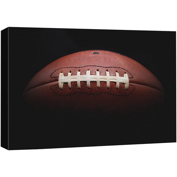 wall26 Canvas Print Wall Art Close Up High Contrast Tournament Football Boys Room Decor Sports Fitness Photography Realism Decorative Scenic Multicolor for Living Room, Bedroom, Office - 12x18