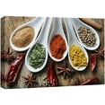 thumbnail image 1 of wall26 Canvas Print Wall Art Close Up View of Seasonings with Star Anise &amp; Peppers Fruit Food Photography Realism Chic Scenic Colorful Multicolor Ultra for Living Room, Bedroom, Office - 24", 1 of 5