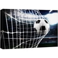 thumbnail image 1 of wall26 Canvas Print Wall Art Dark Soccer Goal Net Stadium Landscape Sports &amp; Fitness Athletes Photography Realism Boy's Bedroom Decorative Urban Rustic for Living Room, Bedroom, Office - 24", 1 of 5