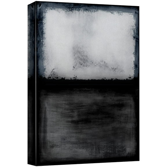 wall26 Canvas Print Wall Art Dark White Black Pastel Geometric Blocks Abstract Shapes Illustrations Modern Art Decorative Minimal Relax/Calm Zen for Living Room, Bedroom, Office - 16x24 inches