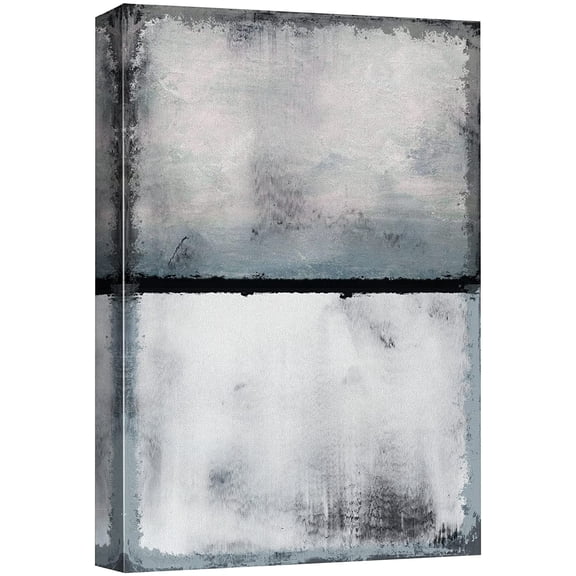 wall26 Canvas Print Wall Art Duotone White Gray Pastel Color Blocks Abstract Shapes Illustrations Modern Art Decorative Minimal Relax/Calm Zen for Living Room, Bedroom, Office - 12x18 inches