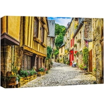 wall26 Canvas Print Wall Art European Storybook Fairytale Village Nature Wilderness Photography Realism Rustic Scenic Landscape Earth Panorama Colorful for Living Room, Bedroom, Office - 12"x18&